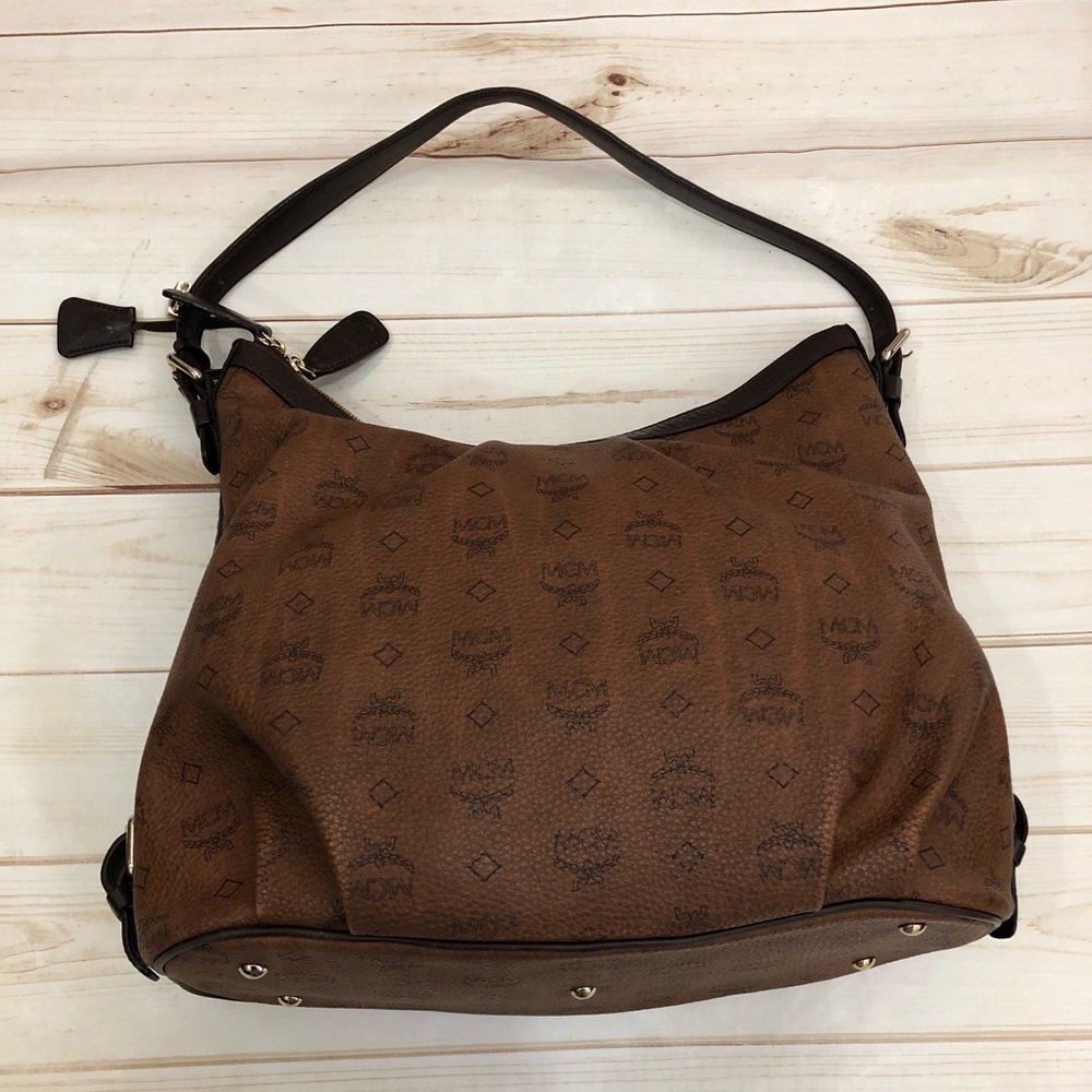 MCM München lovely chocolate Visetos hobo shopper - Picture 5 of 8